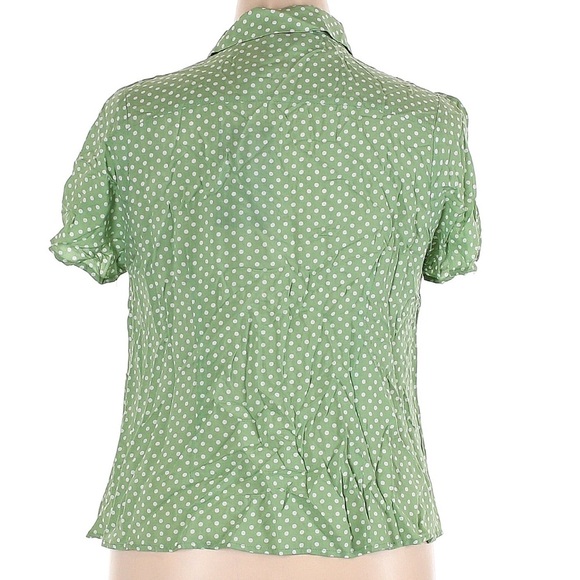 Collectif Polka Dot Blouse, Sage, Size UK 18/US 14, NWT - Picture 3 of 4